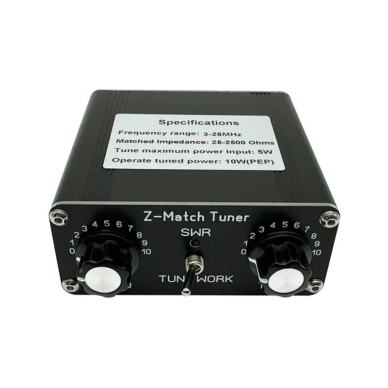 QRP Z-Match Manual Antenna Tuner - 3-28 MHz High-Efficiency, Wide Impedance Range - Image 3