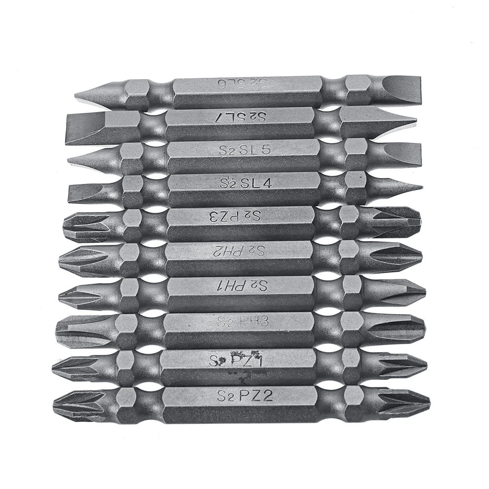 Drillpro 10pcs 65mm Magnetic Screwdriver Bit Set | 1/4 Inch Hex Shank PH/PZ/FL - Image 5