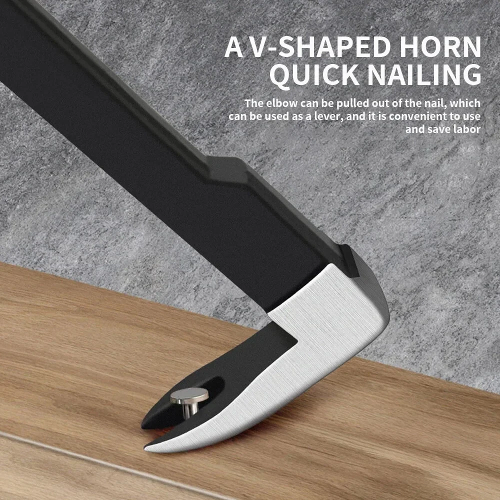 Multifunctional Steel Nail Puller - V-Shaped Hammer Head | 300mm & 250mm Woodworking Tool - Image 2