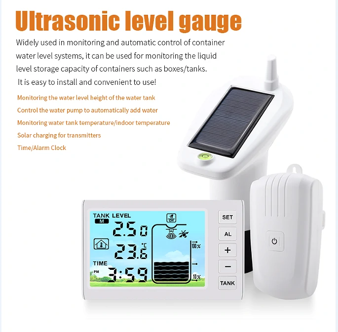 Ultrasonic Water Tank Level Sensor - Liquid Depth Meter with Temperature Display - Image 2