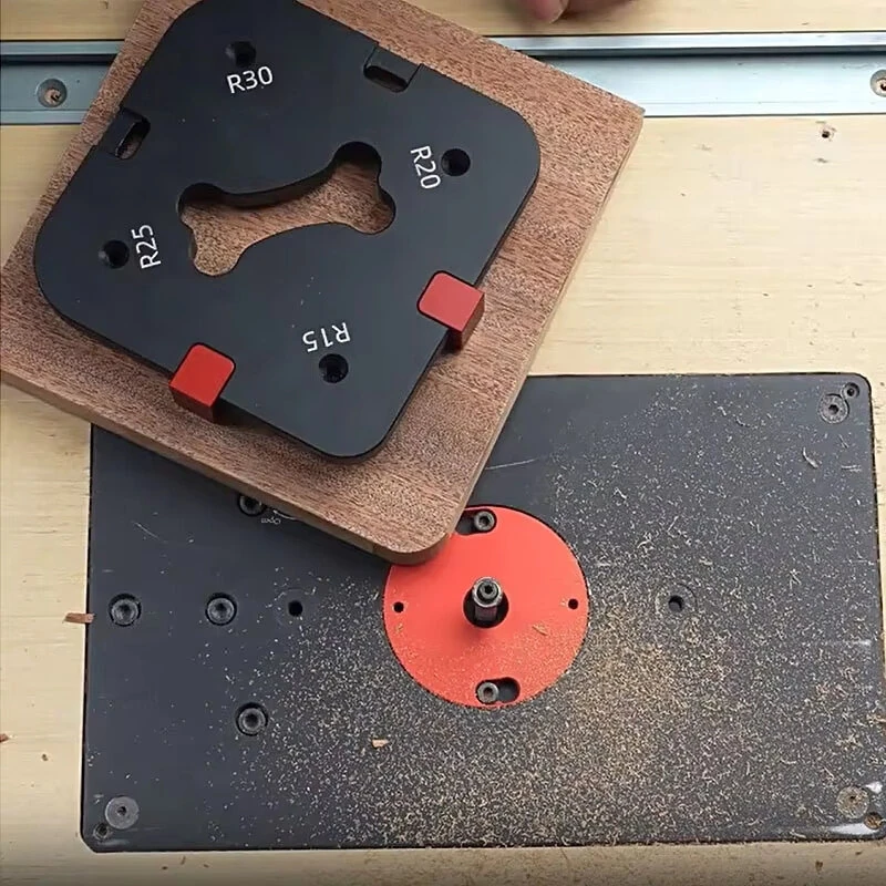 Woodworking Corner Jig Router Template 4-in-1 | R15-R50 Aluminium Alloy | Round R-Corner Milling Cutter - Image 3