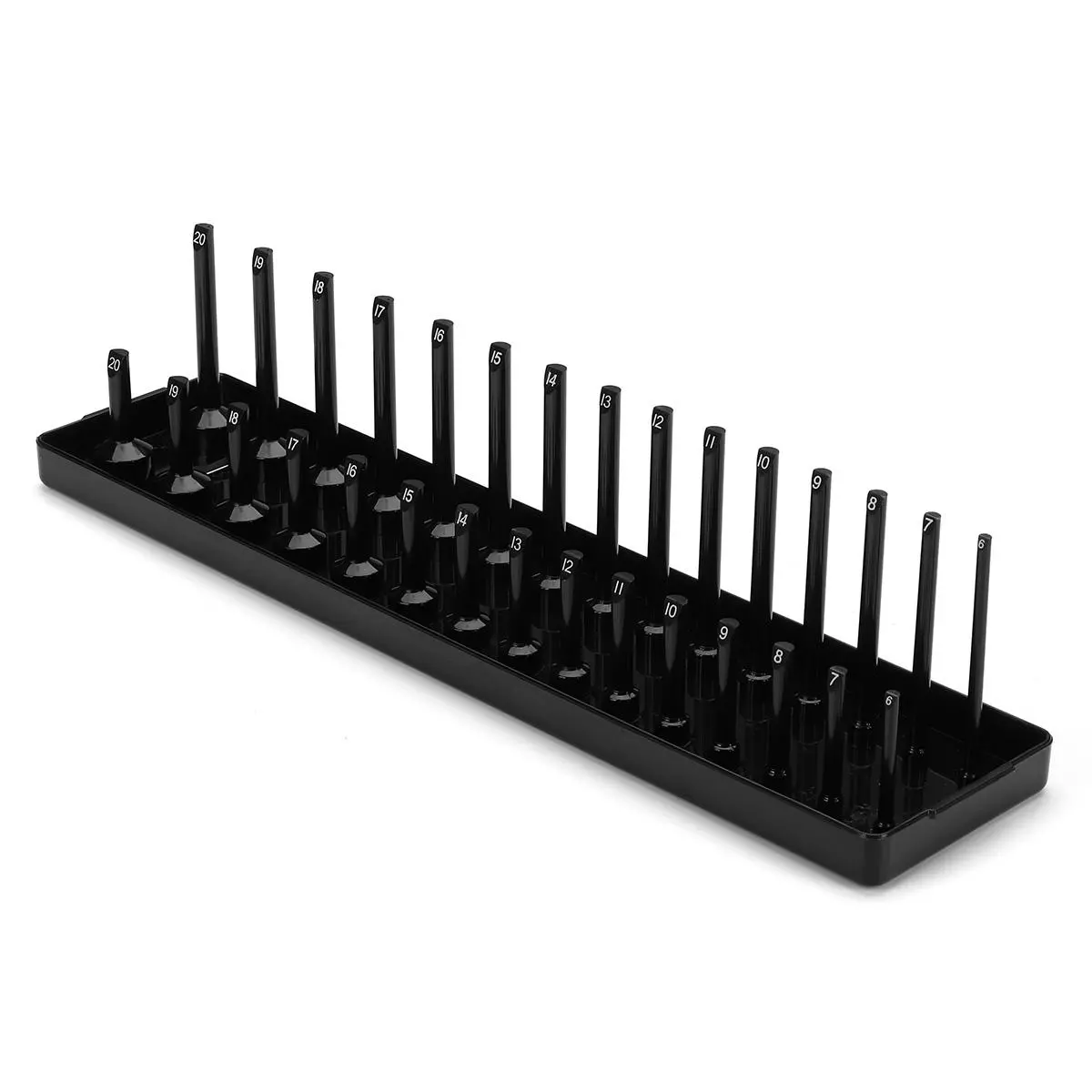 Craftsman 30 Slot 3/8 Inch Socket Rail | Metric Socket Organizer Holder - Image 3