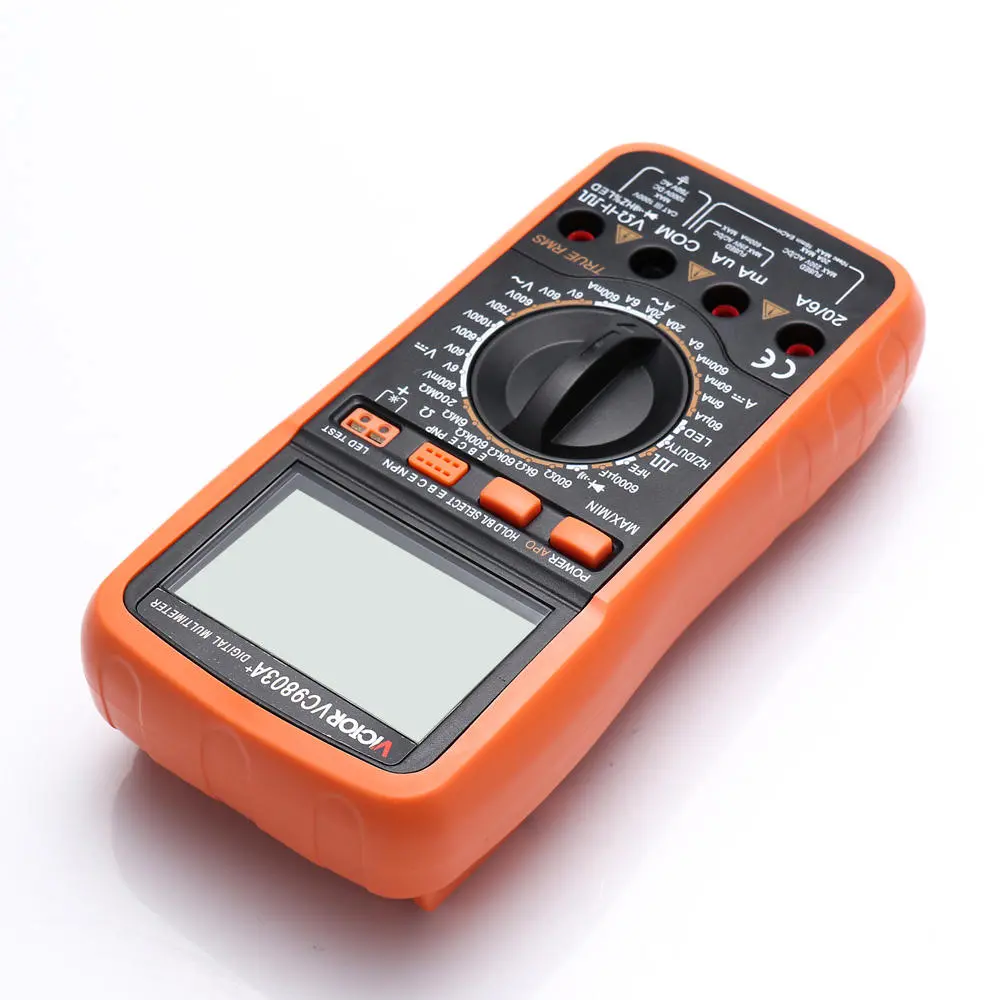 VC9803 Digital Multimeter - Backlit LCD, AC/DC, Voltage, Current, Resistance, Capacitance, Diode, Triode, Tester - Image 4