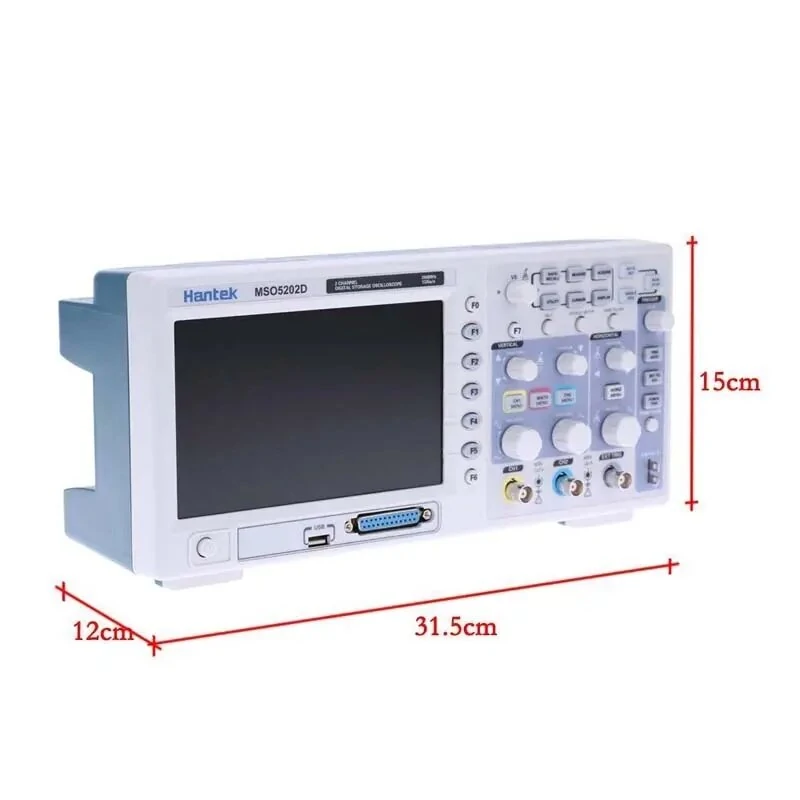 Hantek MSO5202D Digital Oscilloscope - 200MHz 2CH 1GSa/s + 16CH Logic Analyzer - Image 3