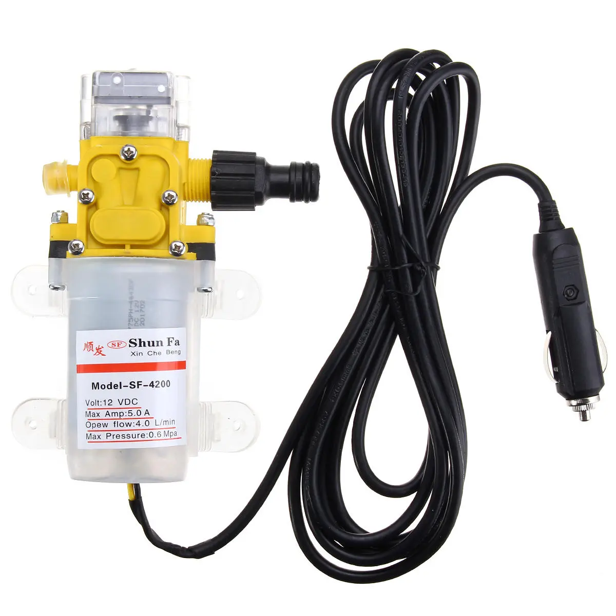 12V Portable 100W Electric Washer - 160PSI High Pressure Pump Set for Cars - Image 5