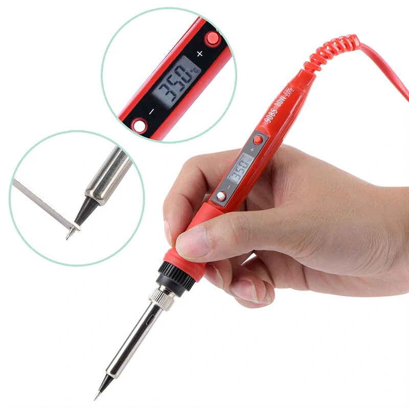 JCD 908S 80W Electric Soldering Iron | LCD Digital Display | Adjustable Temperature 220V/110V - Image 3