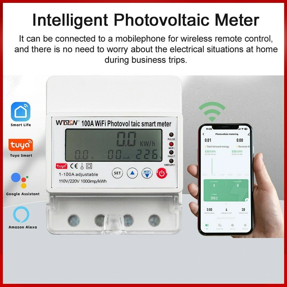 Tuya WiFi Photovoltaic Meter Breaker Timer | Solar Bidirectional Remote Controller - Image 5