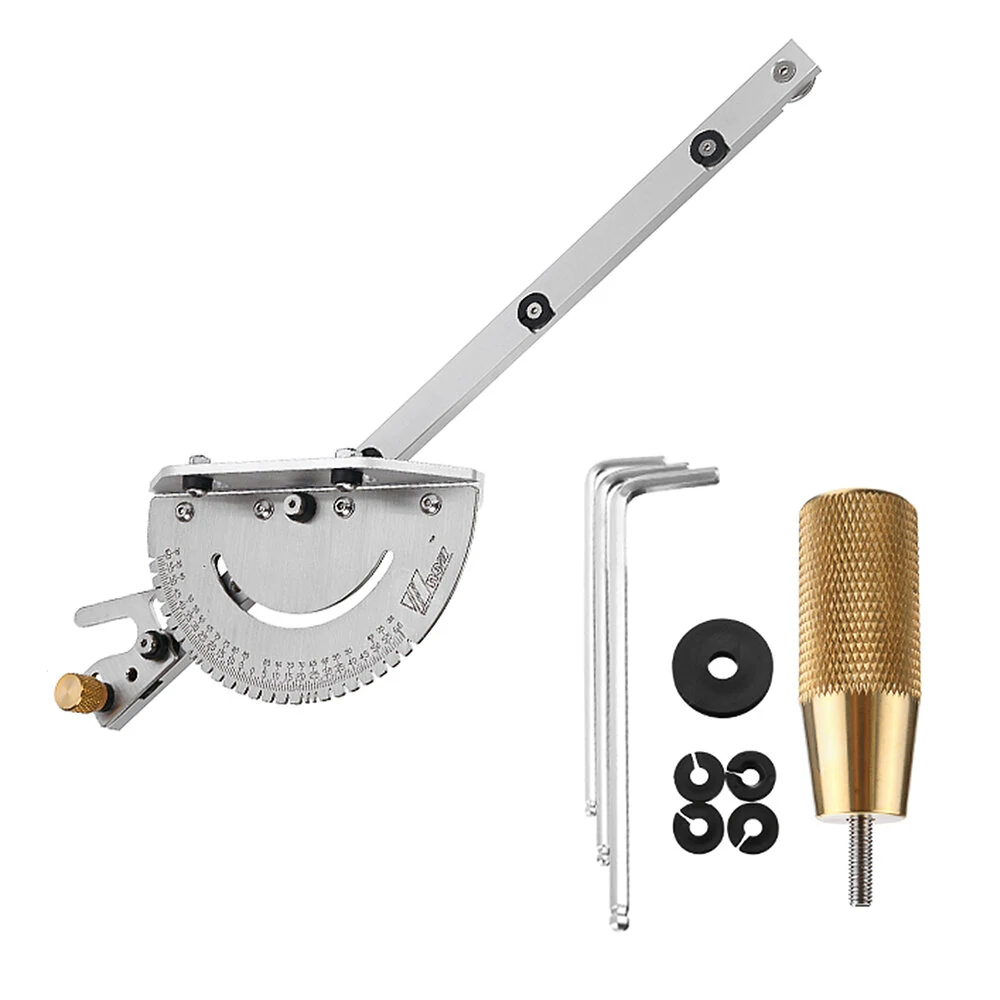 Wnew Upgraded Miter Gauge with Brass Handle | Table Saw Router Gauge & Assembly Ruler - Image 2