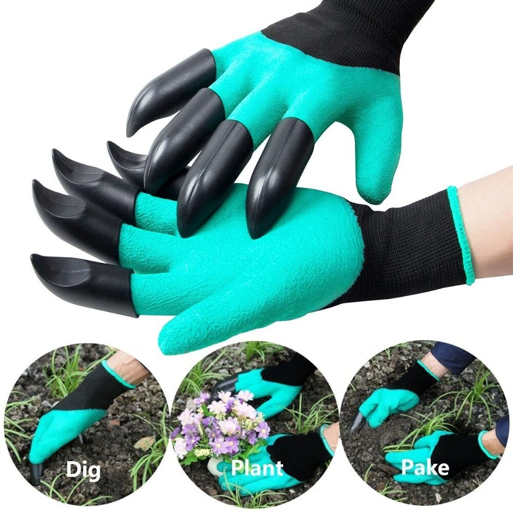 Garden Gloves with ABS Plastic Claws - Digging & Planting Gloves for Home Garden - Image 2