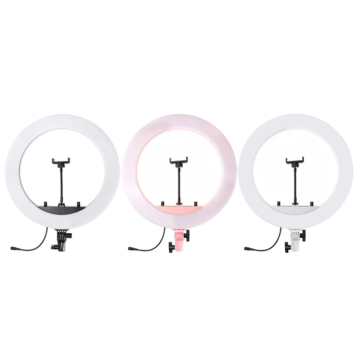 18 Inch Ring Light with Phone Clip - 100-240V Beauty Night Light | PTZ Stepless Dimming - Image 2