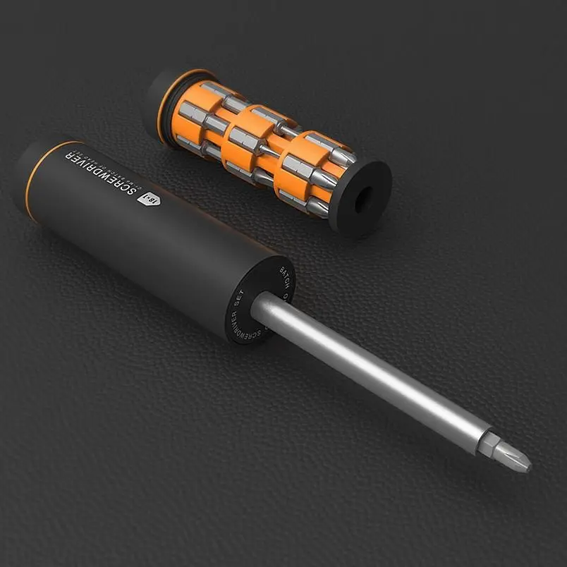 JIUXUN 18-in-1 Screwdriver Set | 18 Bits & Wheel Storage | Household DIY Tool - Image 5