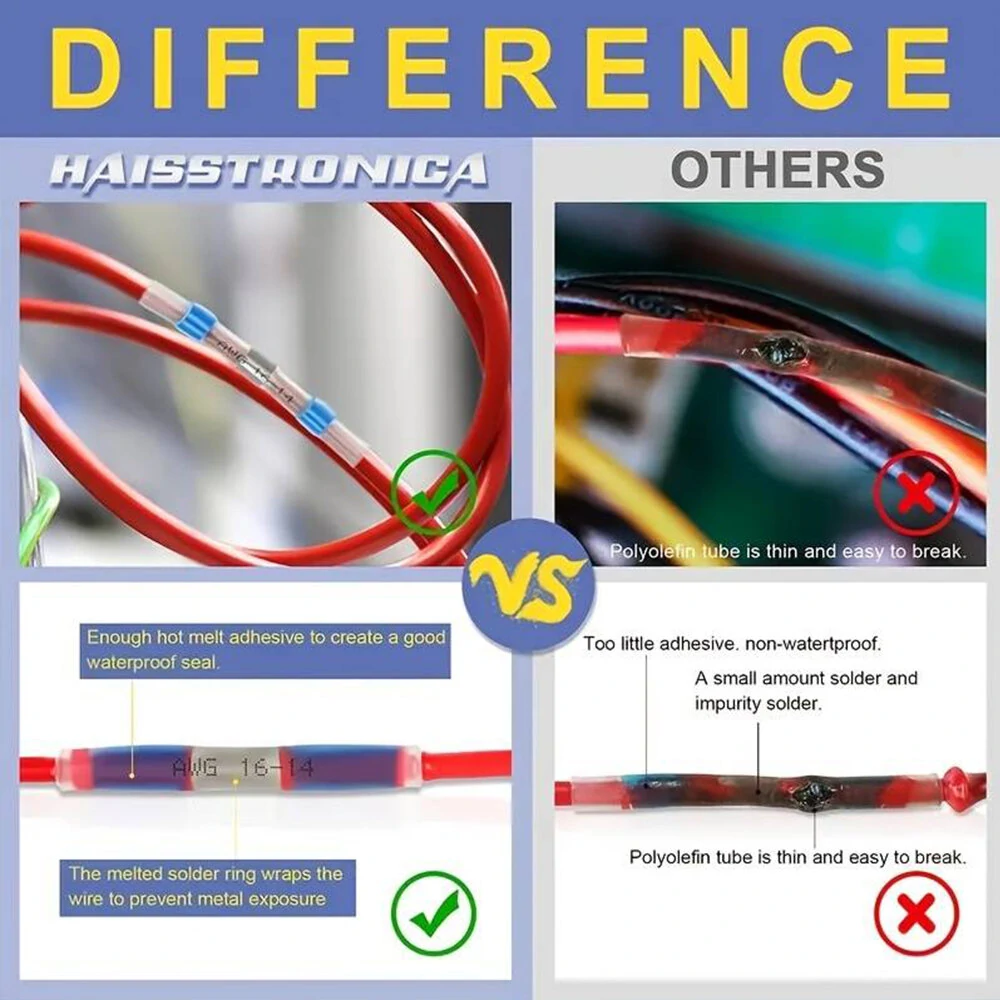 800PCS Waterproof Solder Heat Shrink Connectors Kit | Wire Butt Splice Seal Sleeves - Image 4
