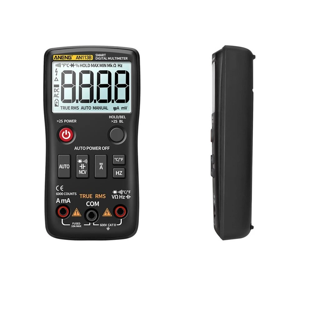 ANENG AN113B True RMS Digital Multimeter | 6000 Counts, Auto-Ranging, Temperature Tester - Image 2