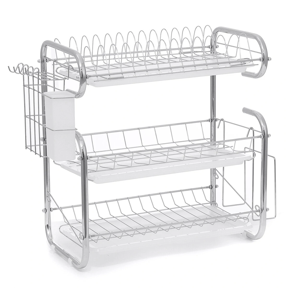 3-Tier Over-the-Sink Dish Drying Rack | Kitchen Drainer & Draining Board - Image 2