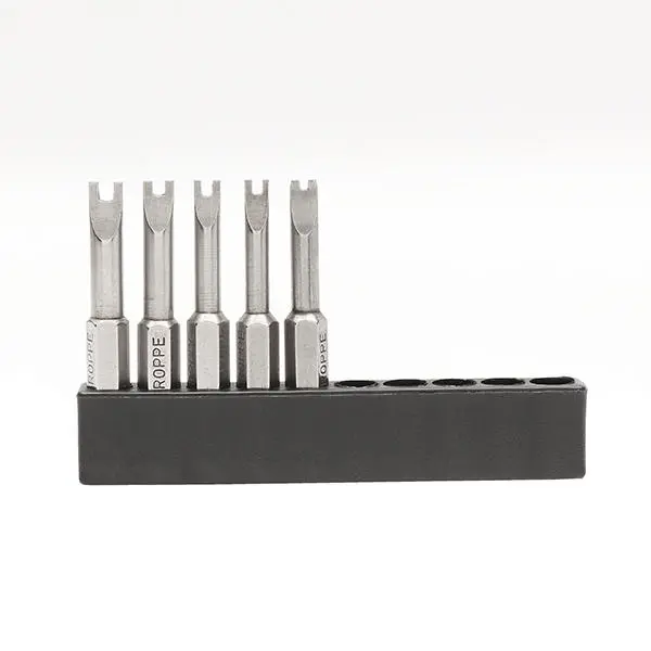 Broppe 5pcs 50mm 1/4 Inch Hex Shank U-Shape Screwdriver Bits - Magnetic - Image 5