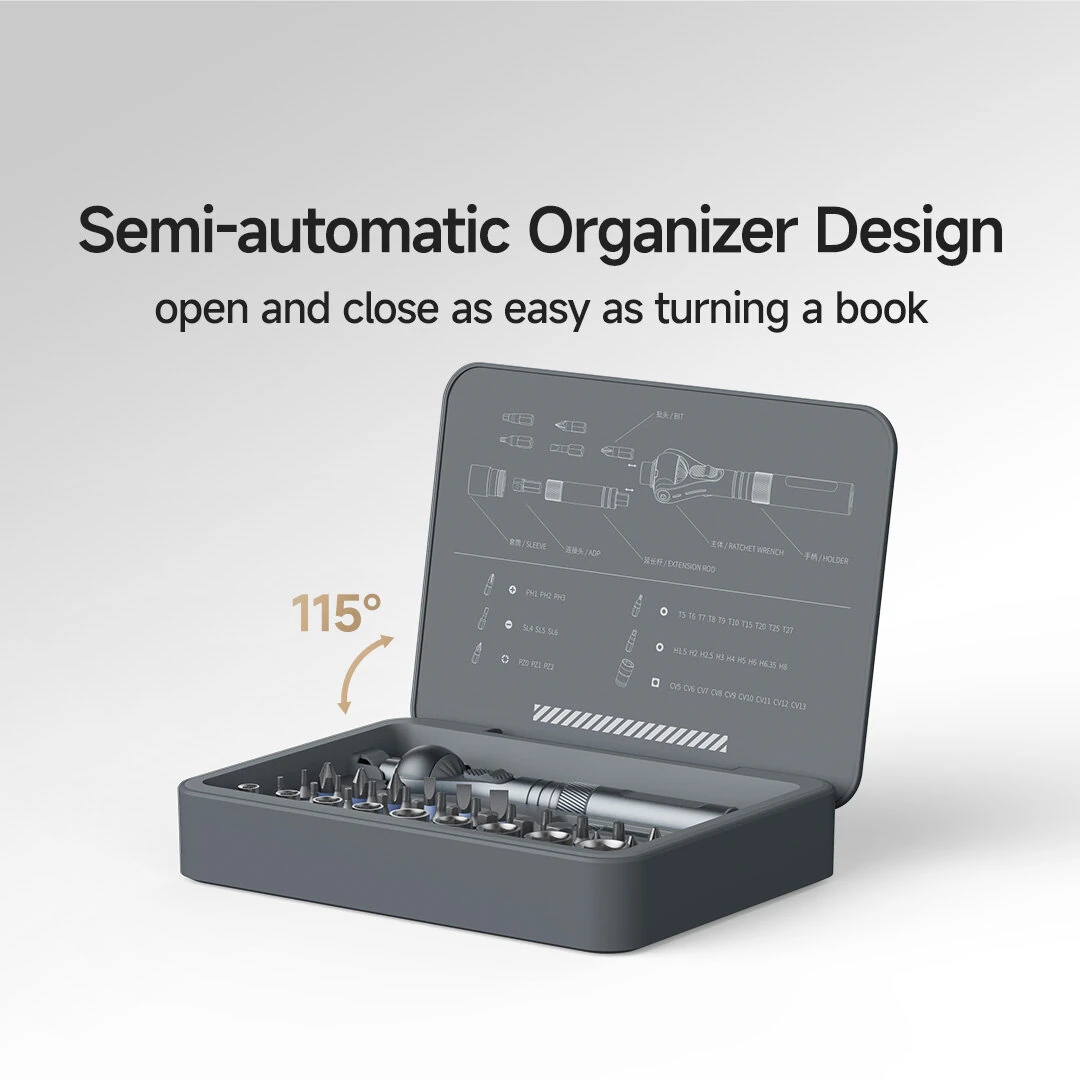Duka RS2 Ratchet Screwdriver Set | 40-in-1 Precision Kit with Magnetic Bits - Image 3