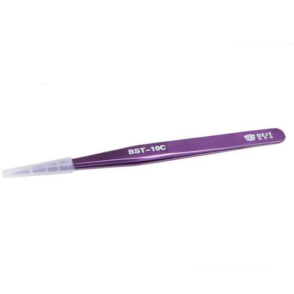 BEST BST-10C Anti-Static Pointed Tweezer | For Phone Repair & Precision Work - Image 2