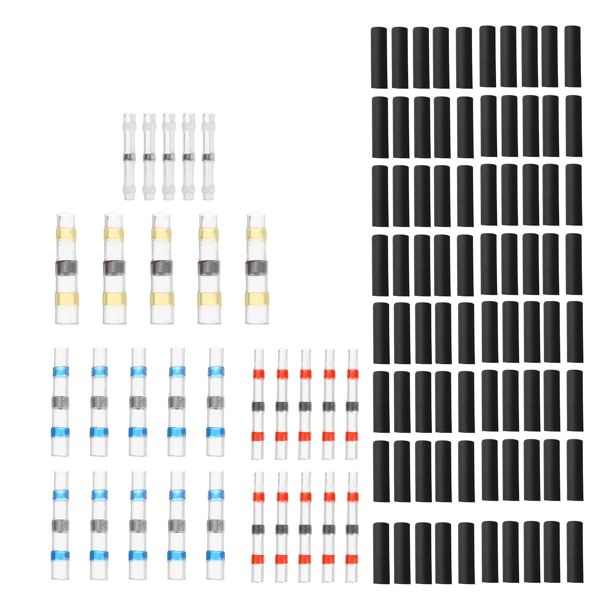 Solder Sleeve Heat Shrink Butt Connectors - 100Pcs Waterproof Wire Splice Terminals - Image 2