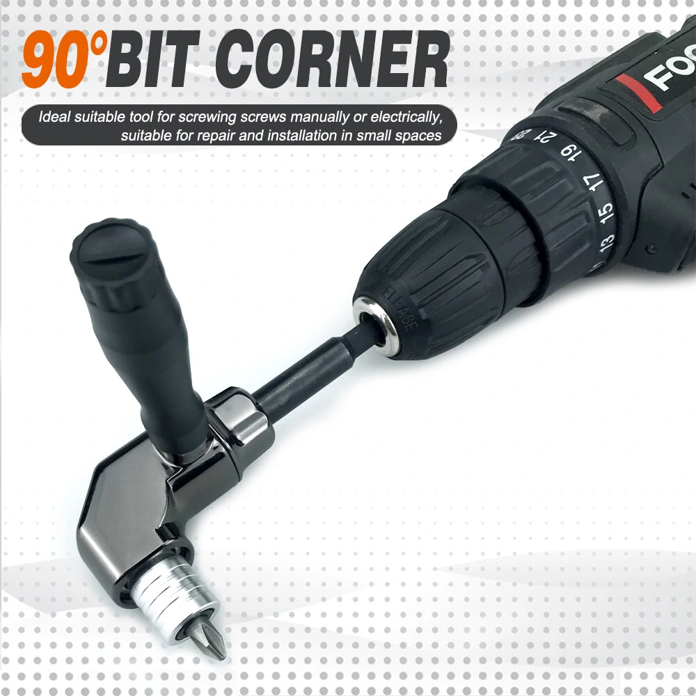 90 Degree Turning Universal Screwdriver - Quick Release Hex Adapter for Hard-to-Reach Areas | 10-Piece Set - Image 4