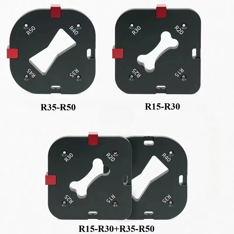 Woodworking Corner Jig Router Template 4-in-1 | R15-R50 Aluminium Alloy | Round R-Corner Milling Cutter - Image 5
