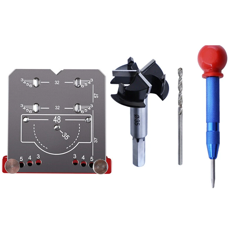 35mm Aluminum Alloy Hinge Jig | Drill Guide for Cabinet Door Installation - Image 3
