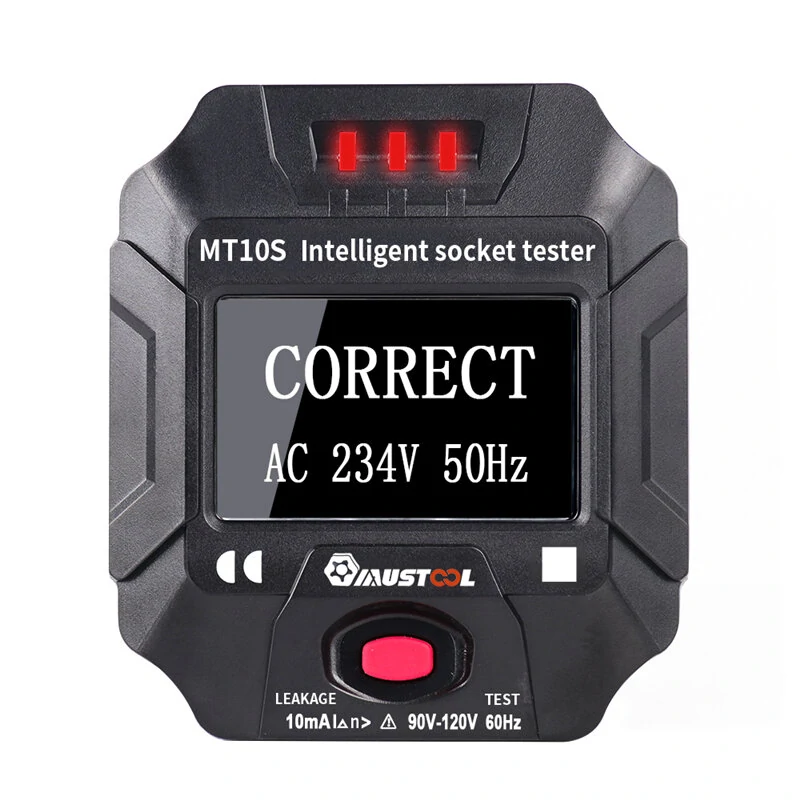 MUSTOOL MT10S/MT10E Socket Tester - Voltage Frequency RCD Intelligent Display - Image 5
