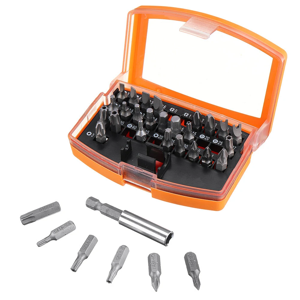 Hilda 32pc Screwdriver Bit Set - Torx, Hex & Star Bits with Holder Rod - Image 4