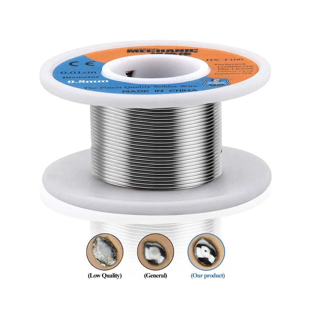 MECHANIC HX-100 Solder Wire 63/37 Tin Lead | 0.2mm-1.2mm Rosin Core | 55g Reel - Image 4