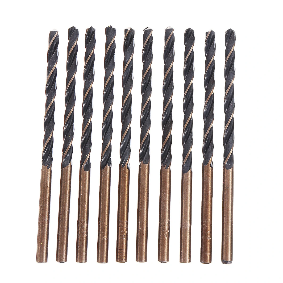 10pcs High Speed Steel Titanium Coated Drill Bit Set - Hexx Shank 3.0-4.5mm - Image 2
