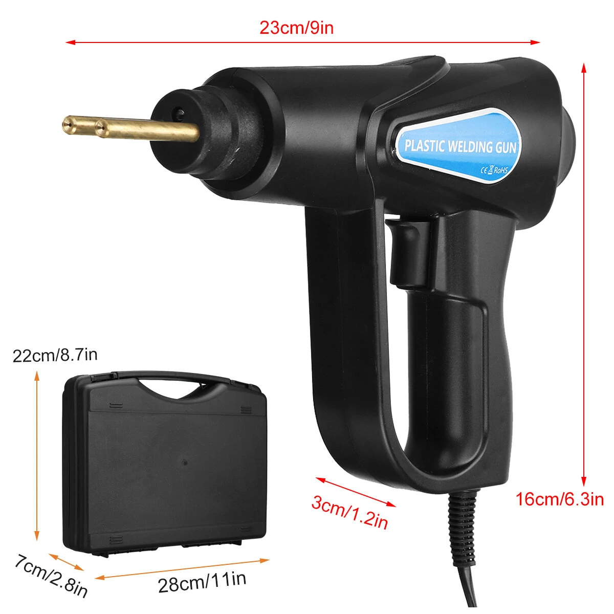 Hot Stapler Plastic Welding Machine - 70W Car Bumper Repair Kit with 4 Wave Staples | Welder Tool - Image 3