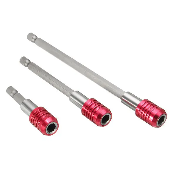 3pcs Stainless Steel 1/4 Hex Screwdriver | Self-Locking Extension Holder - Image 3