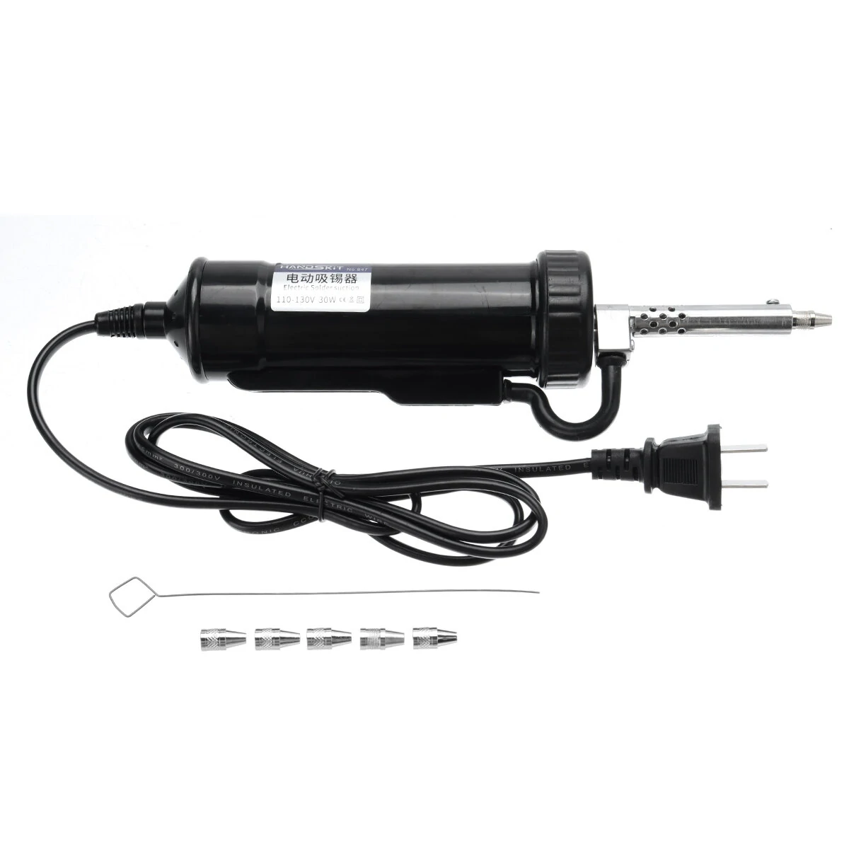 Handskit Electric Tin Sucker - 110V/220V Dual-Use Soldering Iron Gun & Heat Suction Pump - Image 3
