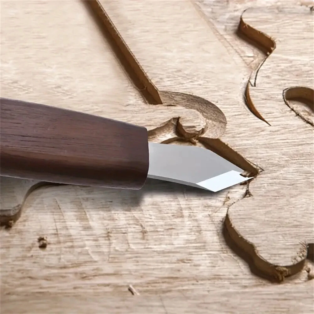 Marking Knife | Double Bevel CR-V Blade & Wooden Handle for Woodworking - Image 2