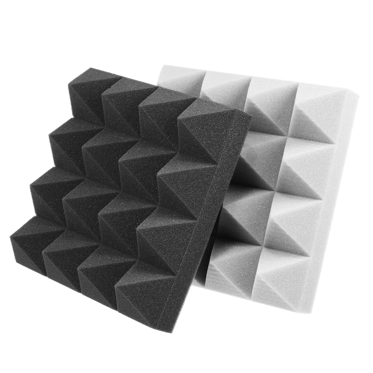 6Pcs Soundproof Foam Panels - 25x25x8cm Acoustic Studio Wall Tiles | Sound Absorbing - Image 2