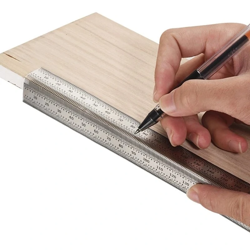 Stainless Steel T-Type Hole Ruler - High-Precision Woodworking Scribing Gauge - Image 3