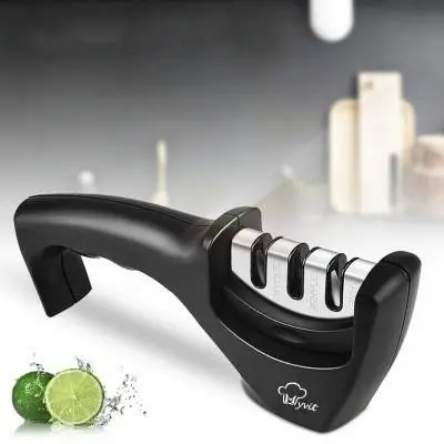 Knife Sharpener 3 Stage - Professional Sharpening Stone with Tungsten Diamond & Ceramic - Image 2