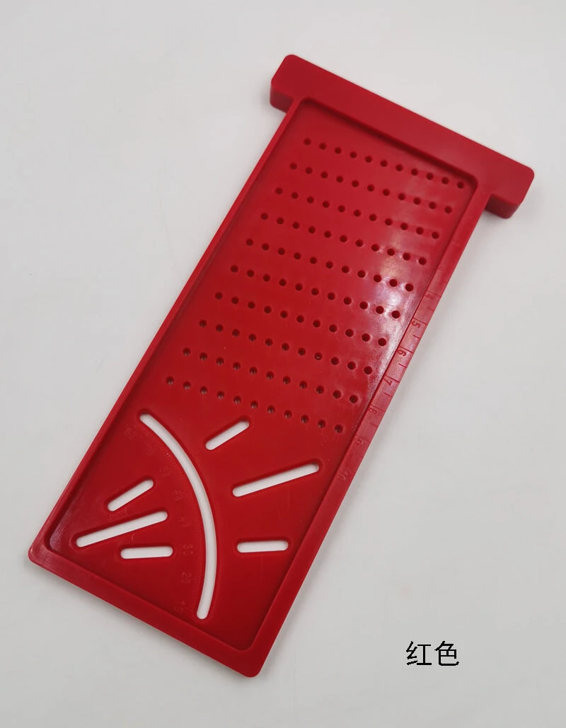3D Woodworking Marking Ruler - Hole & Angle Measuring Tool - Black/Green/Red - Image 2