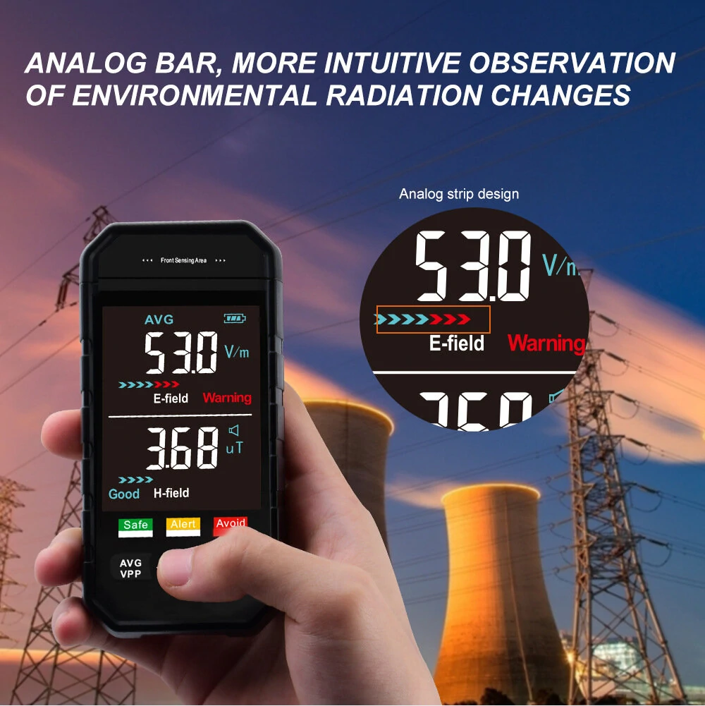 ET925PRO Electromagnetic Radiation Tester - 40V/m Alarm, Color Screen, Sound & Light Alert - Image 5