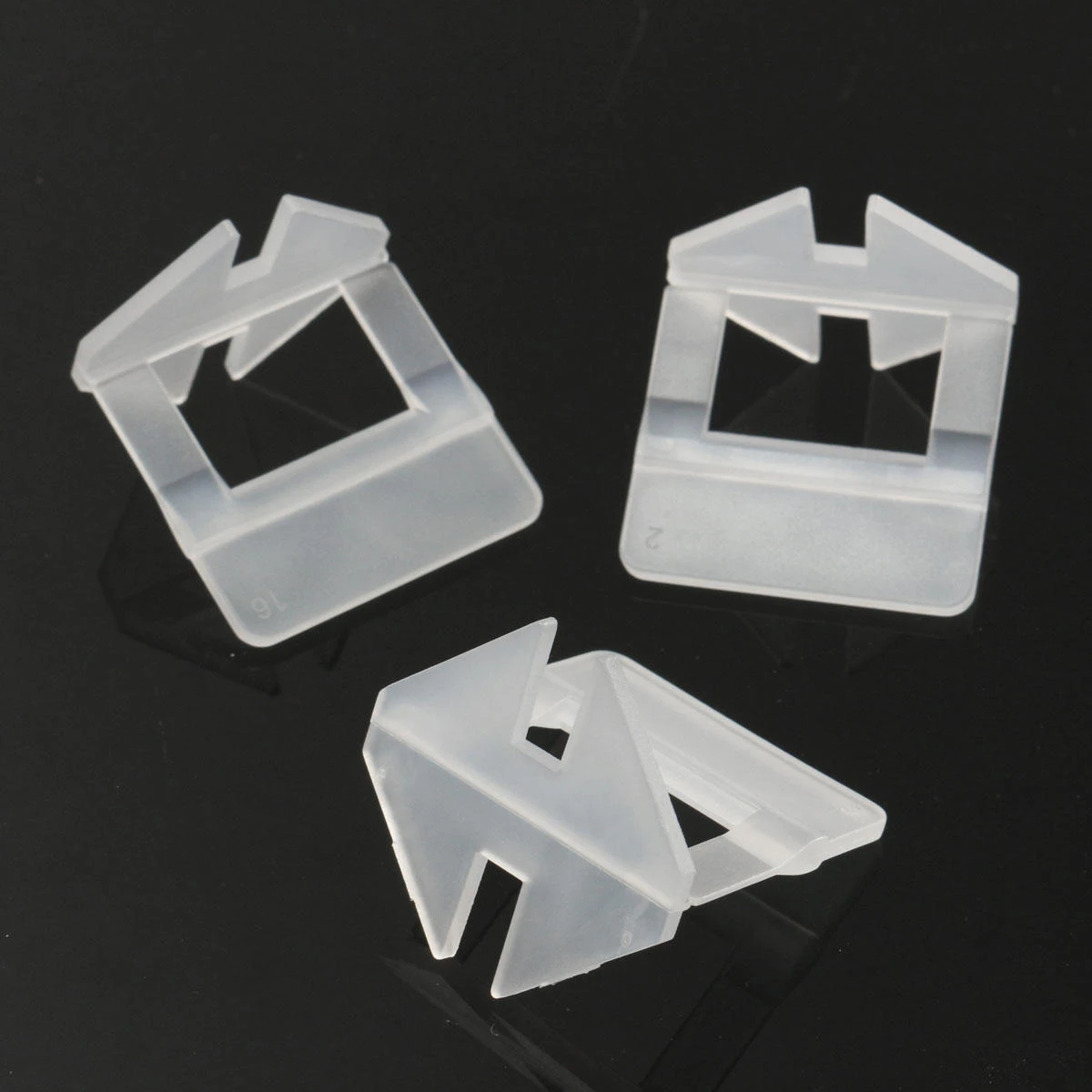 White Ceramic Tile Spacers - 200Pcs 1mm Plastic Tiling Clips | Accessibility Kit - Image 5