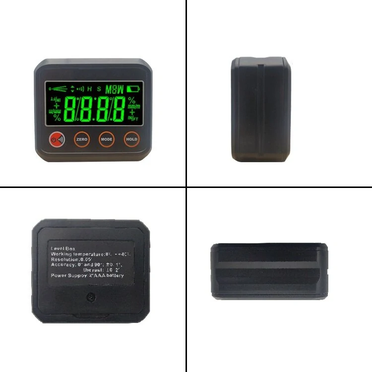 DL1912 Digital Protractor Angle Finder | 4 x 90° Bevel Box with Magnetic Base & Backlight - Image 5