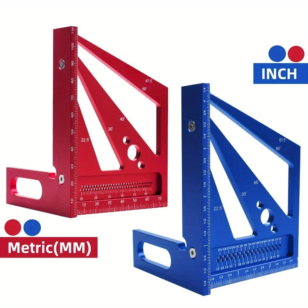 JIGHOLE 3D Multi-Angle Measuring Ruler - Aluminum T-Square Tool for Woodworking - Image 2
