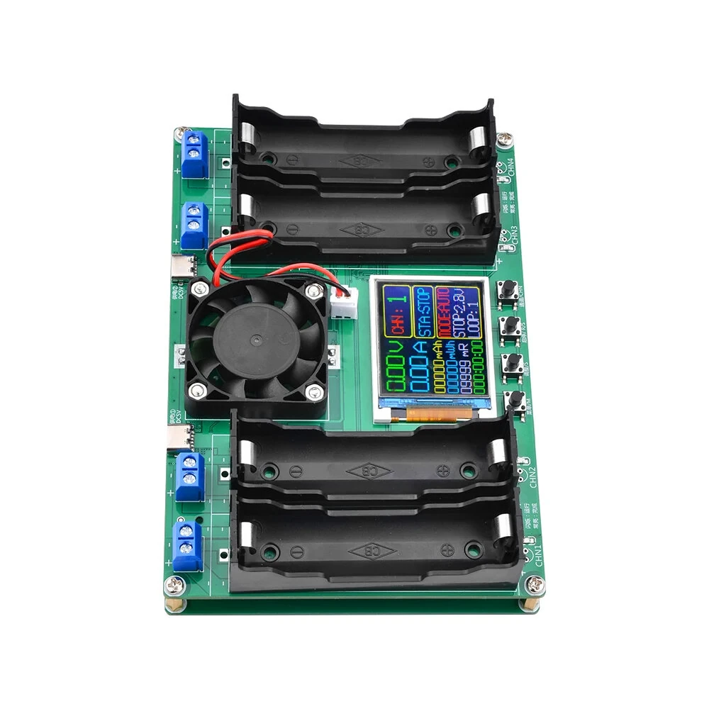 MT13S Lithium Battery Capacity Tester - 2CH/4CH | Type-C & Active Cooling | 2.5-3.5V Cut-Off - Image 2