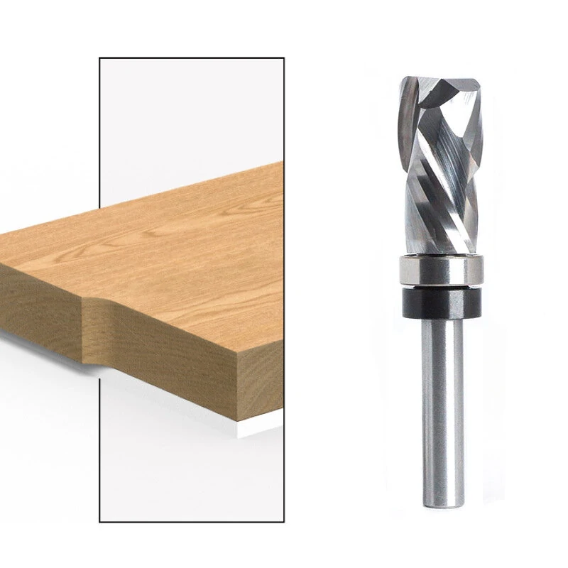 Carbide CNC Router Bit - 6mm 6.35mm 12.7mm Shank Compression Flush Trim Cutter - Image 3