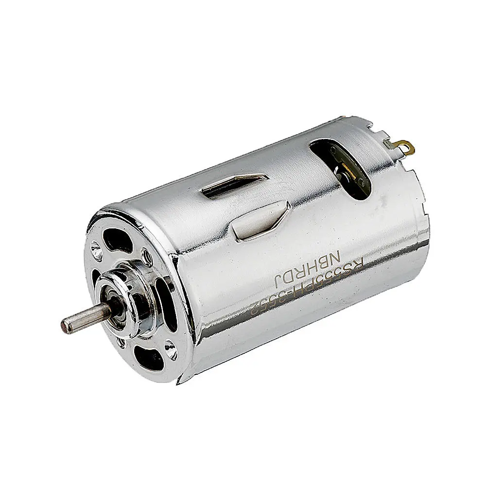 Machifit 555 DC 12-24V Gear Motor - 6000-12000 RPM with Bracket & Ball Bearings - Image 2