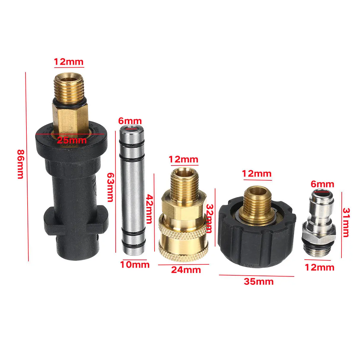 Pressure Washer Extension Lance Wand - 1/4 M22 Quick Connect Adapter | G-un Fit - Image 2