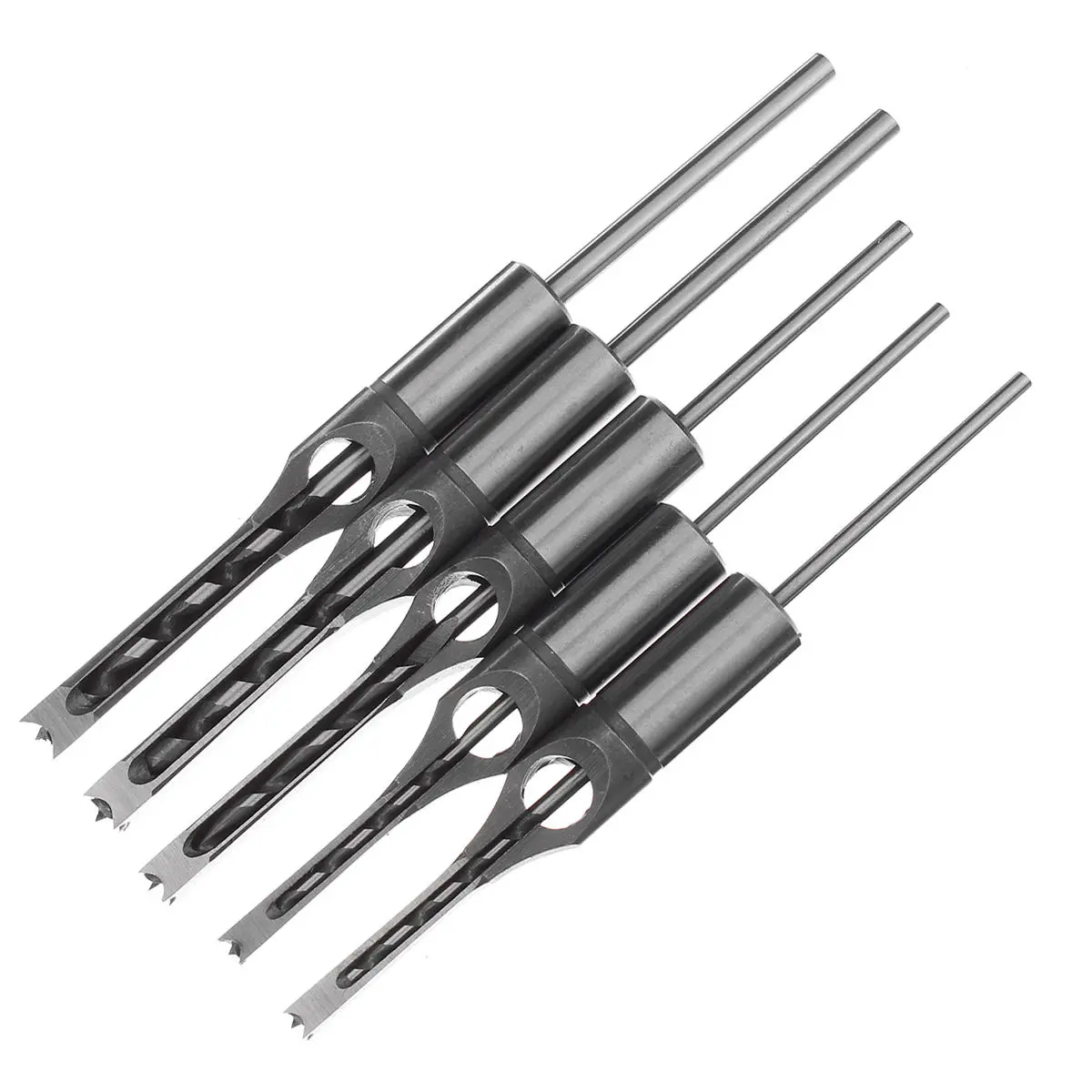 Woodworking Drill Bit Square Hole Chisel Mortising Kit - 11pcs 6-19mm Tenon Tool - Image 3