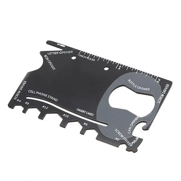 Tactical Wallet Tool - 18-in-1 Credit Card Survival Tool for Camping & Safety - Image 4