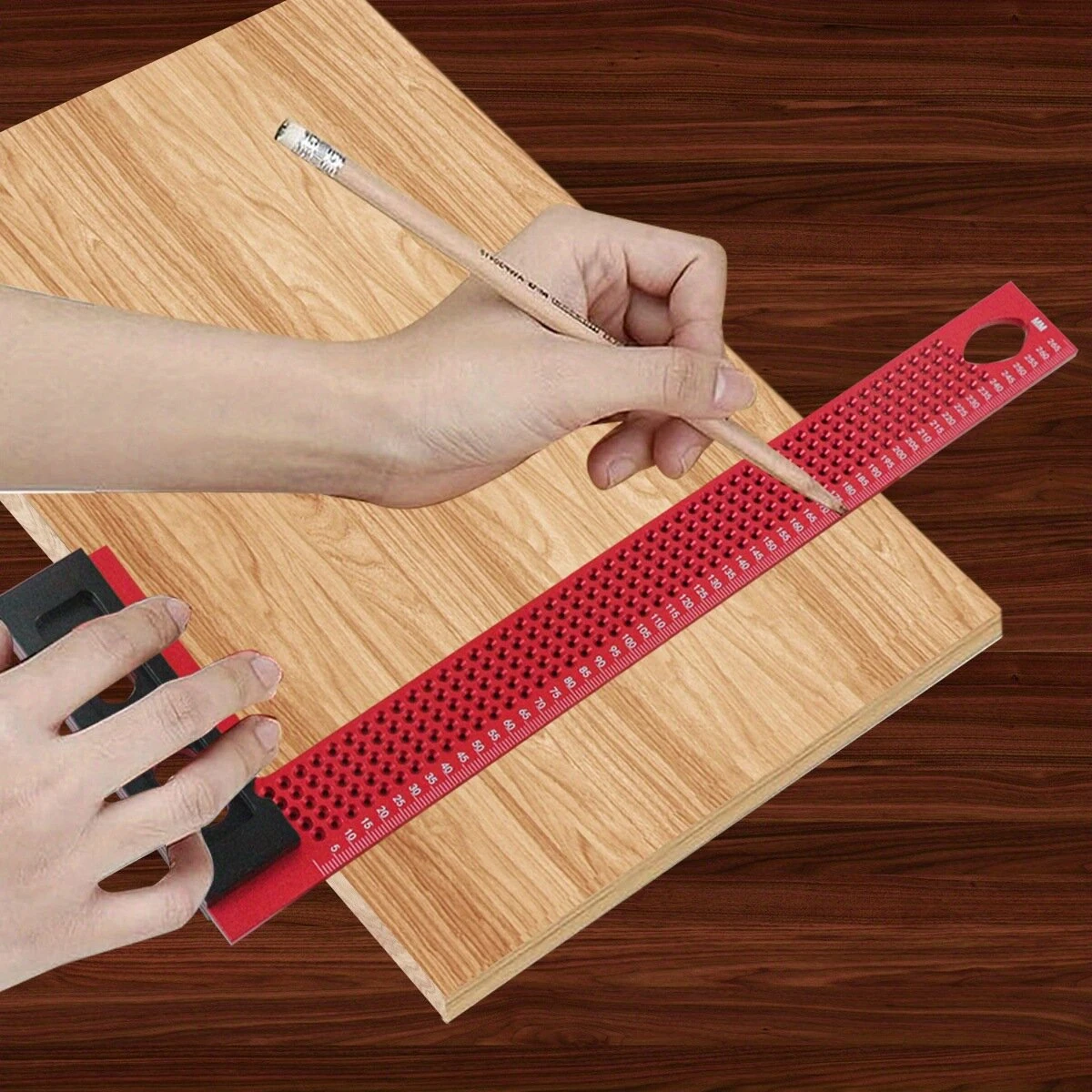Carpenter L Square Ruler - 200mm/300mm Metric Right Angle Tool for Layout & Measuring - Image 2