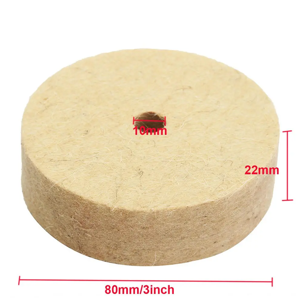 Wool Polishing Wheel - 3 Inch Round Shank Felt Buffing Polisher for Tools - Image 4