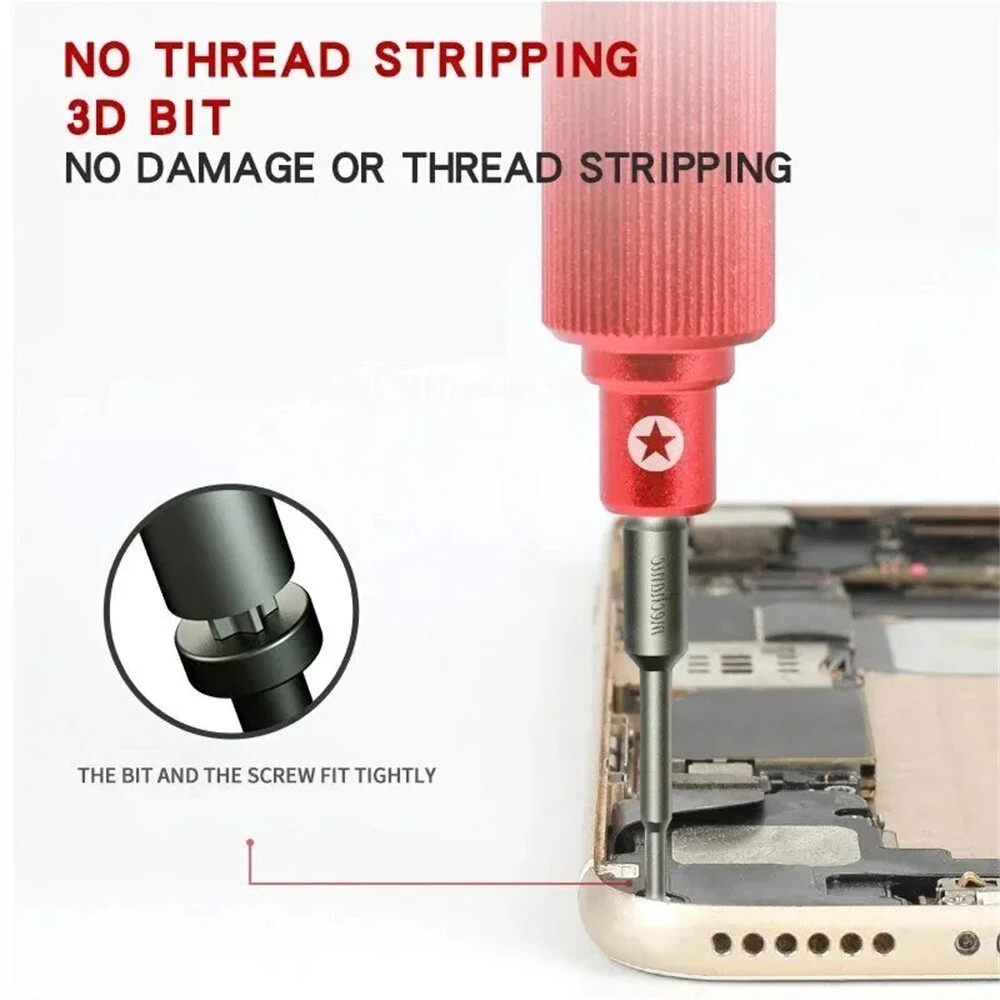 Mechanic 6PCS 3D Magnetic Screwdriver Set | Silicon-Magnesium Alloy for iPhone Samsung Repair - Image 3